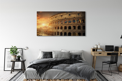 Quadro su tela Sunset di Roma Colosseo