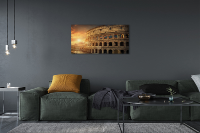 Quadro su tela Sunset di Roma Colosseo