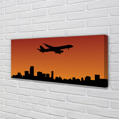 Stampa quadro su tela Tramonto di aerei e paradiso