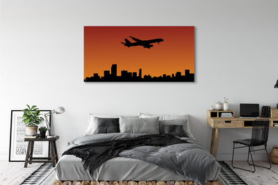 Stampa quadro su tela Tramonto di aerei e paradiso
