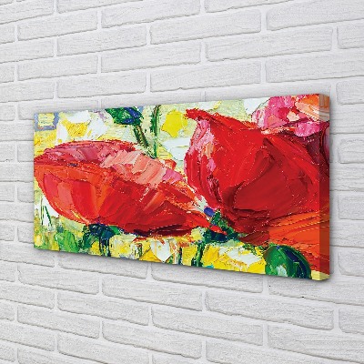 Quadro su tela Fiori rossi