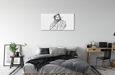 Quadro stampa su tela Disegnare Gesù