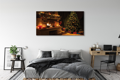 Quadro su tela Regali decorazioni per il camino dell'albero di Natale