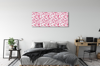 Quadro su tela Uccelli rosa