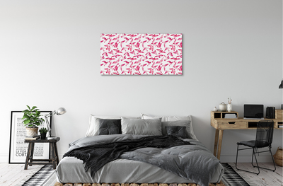 Quadro su tela Uccelli rosa