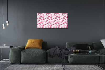 Quadro su tela Uccelli rosa