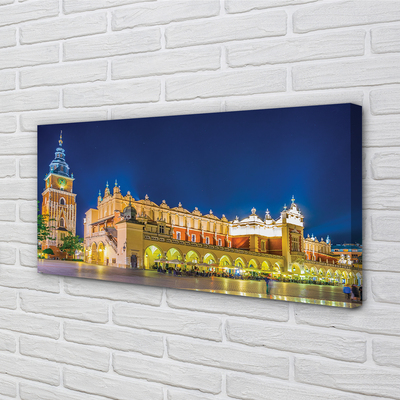 Quadro su tela Night Hall di Cracovia