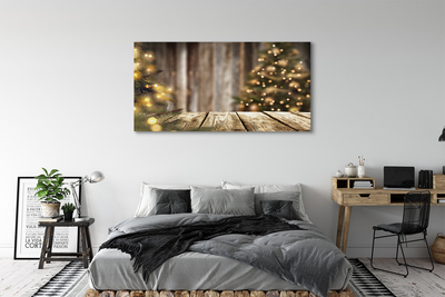 Quadro su tela Lampade delle tavole degli alberi di Natale