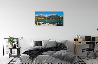 Quadro su tela Lago delle montagne