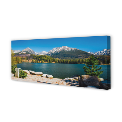 Quadro su tela Lago delle montagne