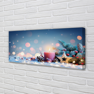 Quadro su tela Snow santa candela