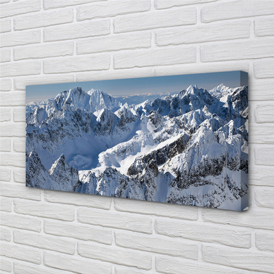 Quadro su tela Montagne Snow invernale