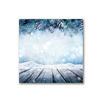 Quadro su tela Inverno Neve Albero di Natale