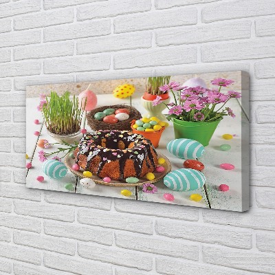 Quadro su tela Fiori della torta di uova