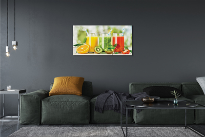 Quadro su tela Cocktail di fragole kiwi