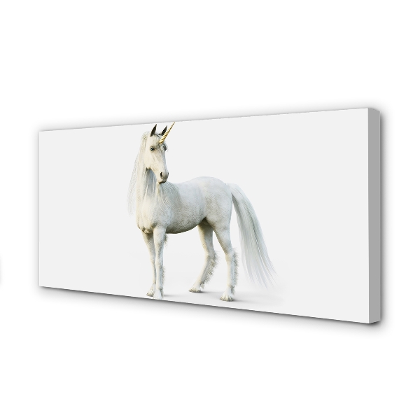 Quadro su tela Unicorno bianco