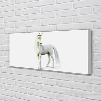 Quadro su tela Unicorno bianco