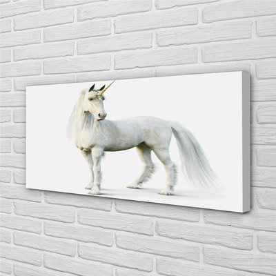 Quadro su tela Unicorno bianco