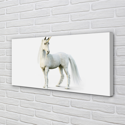 Quadro su tela Unicorno bianco