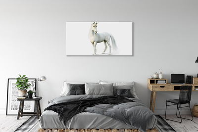 Quadro su tela Unicorno bianco