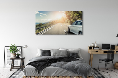 Quadro su tela Montagne Cloud Car Road Road