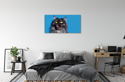 Quadro su tela Leccare il gatto