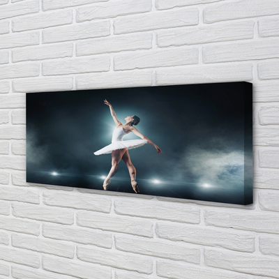 Quadro su tela Donna di balletto di abito bianco