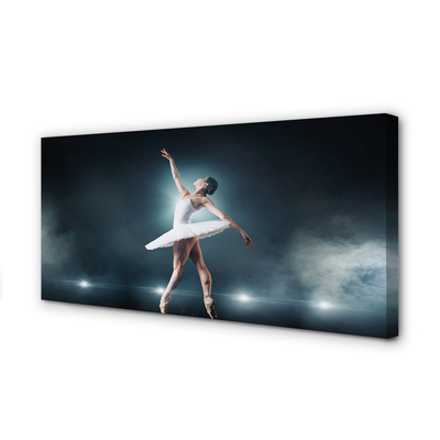 Quadro su tela Donna di balletto di abito bianco