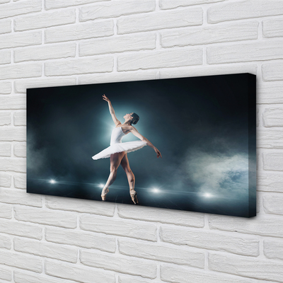 Quadro su tela Donna di balletto di abito bianco