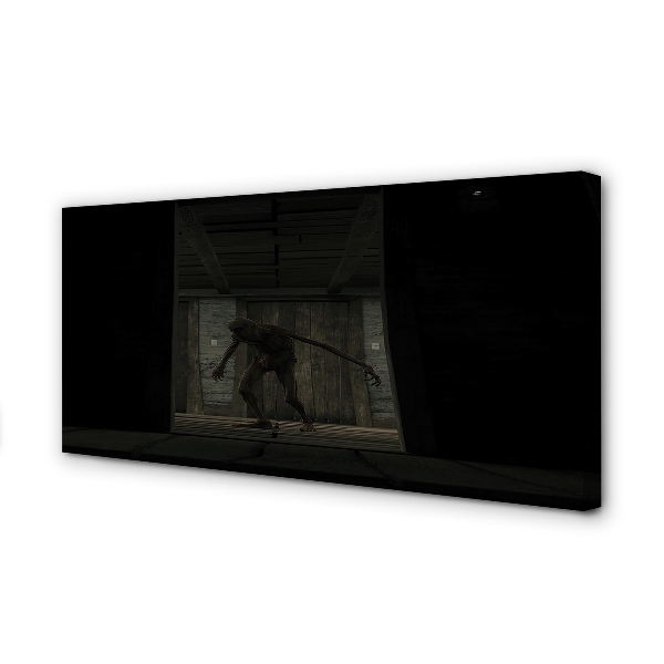 Quadro su tela Zombie Building Dark