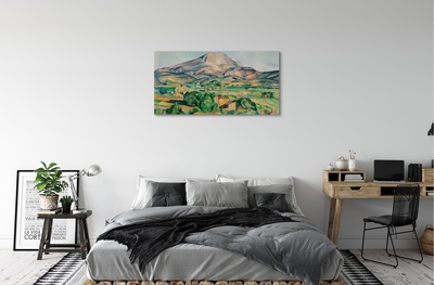Quadro su tela Art Meadow con vista sulla montagna