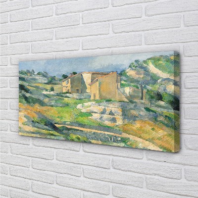 Quadro su tela House dipinta d'arte sulla collina