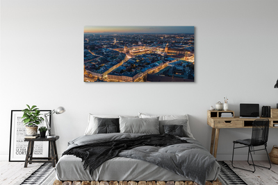 Quadro su tela Night Panorama di Cracovia