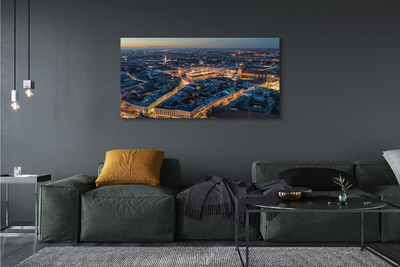 Quadro su tela Night Panorama di Cracovia