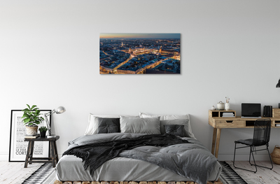 Quadro su tela Night Panorama di Cracovia