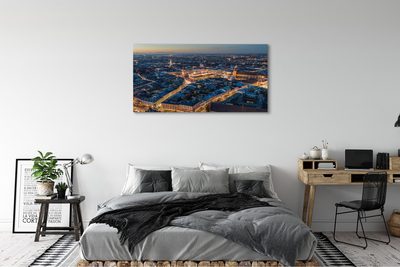 Quadro su tela Night Panorama di Cracovia