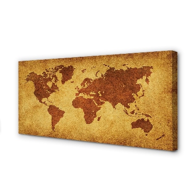 Foto quadro su tela Vecchia mappa marrone