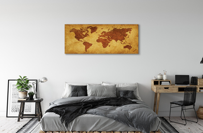 Foto quadro su tela Vecchia mappa marrone