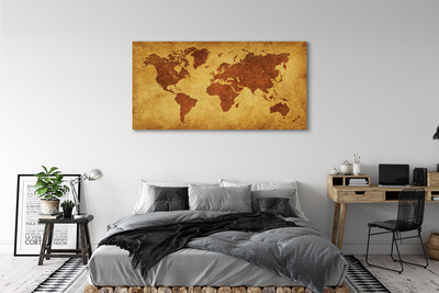 Foto quadro su tela Vecchia mappa marrone