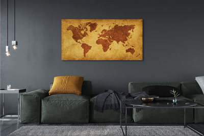 Foto quadro su tela Vecchia mappa marrone