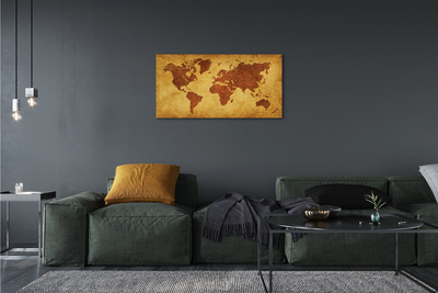 Foto quadro su tela Vecchia mappa marrone