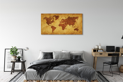 Foto quadro su tela Vecchia mappa marrone