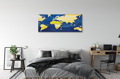 Quadro su tela Mappa sulle assi blu