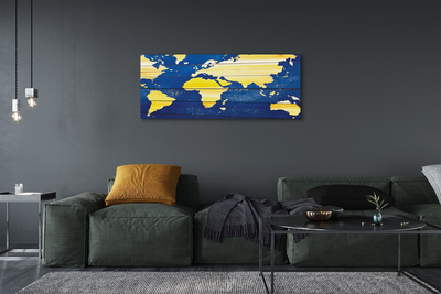 Quadro su tela Mappa sulle assi blu