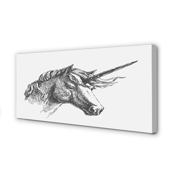 Stampa quadro su tela Disegnare unicorno