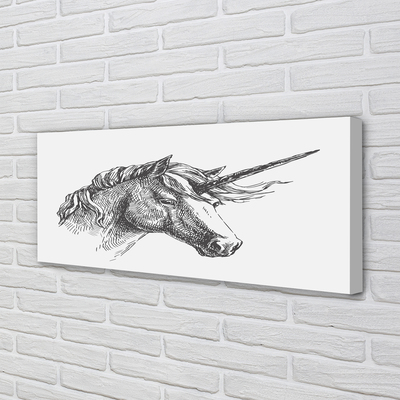 Stampa quadro su tela Disegnare unicorno