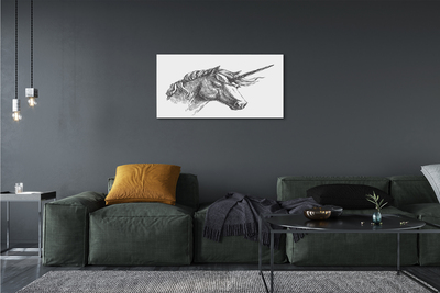 Stampa quadro su tela Disegnare unicorno