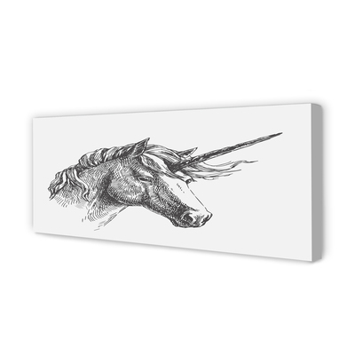 Stampa quadro su tela Disegnare unicorno