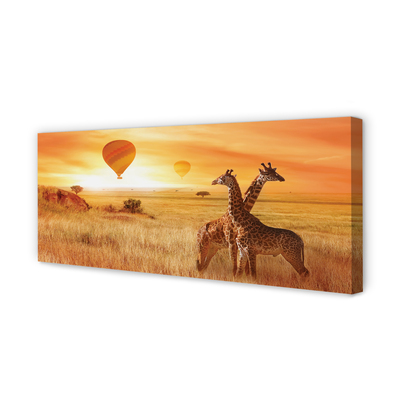 Stampa quadro su tela Balloons Heaven Giraffe