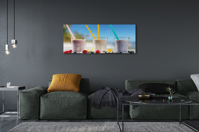 Quadro su tela Cannucce colorate cocktail in vetro